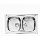 Кухонная мойка на две чаши CM SPA Universal 15444 нержавеющая сталь матовая