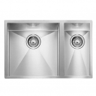 Кухонная мойка на полторы чаши CM SPA Filoquadra 119Х2 нержавеющая сталь сатин, левая