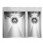 Кухонная мойка на полторы чаши CM SPA Filoquadra 12932 нержавеющая сталь сатин, левая