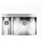 Кухонная мойка на полторы чаши CM SPA Filoquadra 12937 нержавеющая сталь сатин, правая