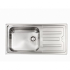 Кухонна мийка з сушкою CM SPA Cristal 10016 нержавіюча сталь сатин, ліва