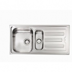 Кухонная мойка на полторы чаши с сушкой CM SPA Cristal 10015 нержавеющая сталь сатин, левая