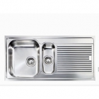 Кухонная мойка на полторы чаши с сушкой CM SPA Filo Slim 11205 нержавеющая сталь сатин, левая