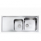 Кухонна мийка на півтори чаші з сушкою  CM SPA Punto Plus 011117 нержавіюча сталь сатин, права
