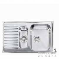 Кухонна мийка на півтори чаші з сушкою  CM SPA Matico 11641 нержавіюча сталь сатин, права