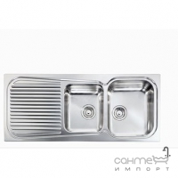 Кухонна мийка на півтори чаші з сушкою  CM SPA Matico 11647 нержавіюча сталь сатин, права