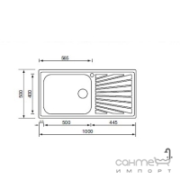 Кухонна мийка з сушкою CM SPA Cometa 11446 нержавіюча сталь сатин, права