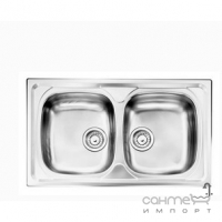 Кухонна мийка на дві чаші CM SPA Universal 15444 нержавіюча сталь матова