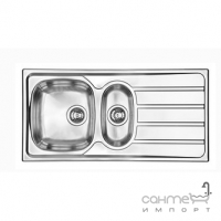 Кухонная мойка на полторы чаши с сушкой CM SPA Universal 15445 нержавеющая сталь матовая, левая