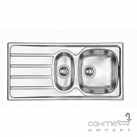 Кухонна мийка на півтори чаші з сушкою  CM SPA Universal 15445 нержавіюча сталь матова, права