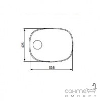 Кухонна мийка прямокутна CM SPA Cinzia 11955 нержавіюча сталь