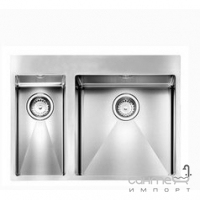 Кухонна мийка на півтори чаші CM SPA Filoraggiato 12049 нержавіюча сталь сатин, права