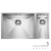 Кухонная мойка на полторы чаши CM SPA Filoquadra 119Х5 нержавеющая сталь сатин, левая