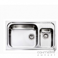 Кухонная мойка на полторы чаши CM SPA Punto Plus 11114 нержавеющая сталь сатин, левая