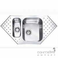 Кухонна мийка на півтори чаші з сушкою  CM SPA Punto Plus 11Х02 нержавіюча сталь, права