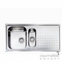 Кухонна мийка на півтори чаші з сушкою  CM SPA Punto Plus 11Х05 нержавіюча сталь, ліва