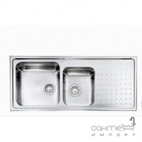 Кухонна мийка на півтори чаші з сушкою CM SPA Punto Plus 011117 сталь нержавіюча сатин, ліва