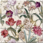 Настенная плитка, декор 60x60 Absolut Keramika Desiree Decor Garden Flowers Composicion
