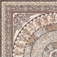 Плитка напольная, декор 90x90 Absolut Keramika Marble Roseton
