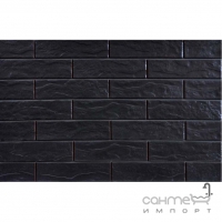 Фасадная плитка 245x65 CERRAD ELEWACJA Nero 9713 (черная, структурная)