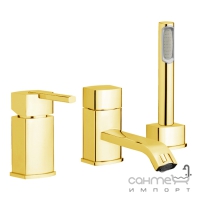 Змішувач для ванни на 3 отвори Webert Azeta crystal AS850601.010 золото