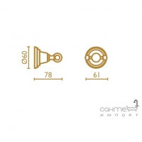 Гачок подвійний Bagno & Associati Canova CA 242 колір на вибір