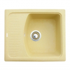 Гранітна кухонна мийка з сушінням Granitika Cube Bevel CB585020 кольору в асортименті