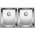 Кухонна мийка на дві чаші Blanco Andano 340/340-U 52082Х дзеркальна нержавіюча сталь