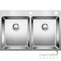 Кухонна мийка на дві чаші Blanco Andano 340/340-IF-A 520832 дзеркальна нержавіюча сталь