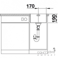 Кухонная мойка Blanco Andano 340-IF 51830Х зеркальная нержавеющая сталь