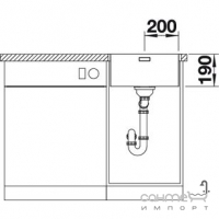 Кухонна мийка Blanco Andano 400-IF-A 519555 дзеркальна нержавіюча сталь