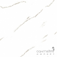 Напольная плитка 60x60 Stark Ceramika Bianca Carrara (белая, под мрамор)