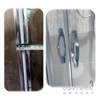 Напівкругла душова кабіна з піддоном Devit Nymfa 90x90x211 профіль хром, прозоре скло