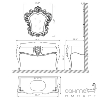 Комплект мебели для ванной комнаты Godi XZ-01 золото