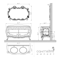 Комплект меблів для ванної кімнати Godi XZ-03 білий ясен