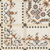 Плитка для підлоги, декор під мозаїку 44X44 Realonda CARTAGO DECO (бежева)