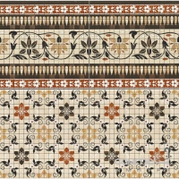 Плитка для підлоги, декор під мозаїку 44X44 Realonda CARTAGO NOVA CENEFA (бежева)
