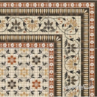 Напольная плитка, декор под мозаику 44X44 Realonda CARTAGO NOVA ESQUINA (бежевая)