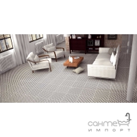 Плитка для підлоги, декор 44X44 Realonda ORLY DECO CENEFA (чорно-біла)