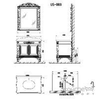 Комплект меблів для ванної кімнати Godi US-08B