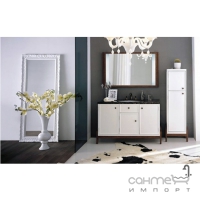 Комплект мебели для ванной комнаты Godi US-11 белый/коричневый