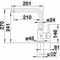 Смеситель для кухни Blanco Mila 519414 хром