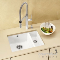 Керамічна кухонна мийка на півтори чаші Blanco Subline PuraPlus 350/150-U 5ХХХХХ кольори в асортименті