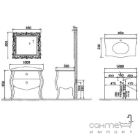 Комплект меблів для ванної кімнати Godi NS-03