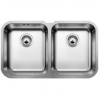 Кухонная мойка с двумя чашами под столешницу Blanco Supra 340/340-U 519716 полированная нержавеющая сталь