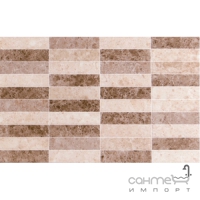 Настенная плитка под мозаику 25X40 Lotus Ceramica Tayba Desert Multi (коричневая, под камень)