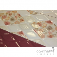 Настенная плитка, декор 20X50 Lotus Ceramica Thyra Romantic Dcor Violet (3 шт.)