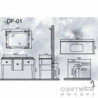 Комплект меблів для ванної кімнати ADMC DF-01