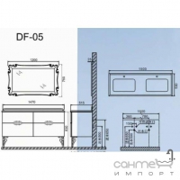 Комплект меблів для ванної кімнати ADMC DF-05