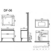 Комплект меблів для ванної кімнати ADMC DF-06